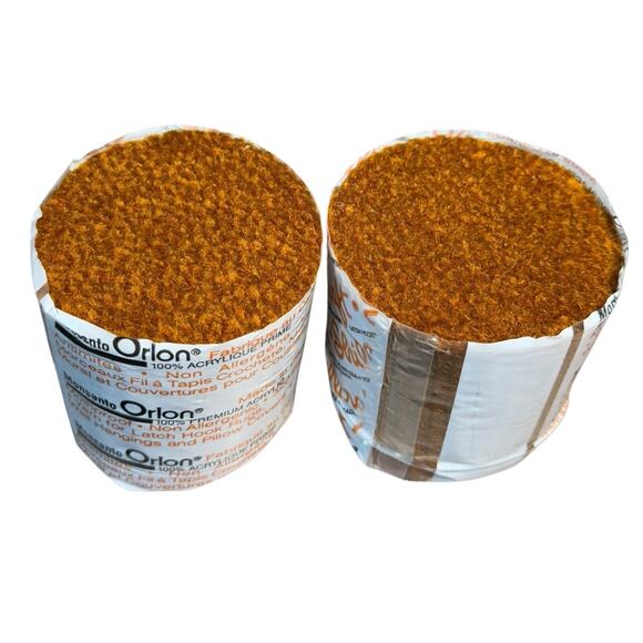 Shillcraft Golden Brown Pre-cut Latch Hook Yarn Acrylic Lot‎ of 2 Monsanto Orion - Picture 2 of 7